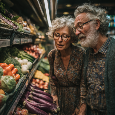 Літня жінка насолоджується здоровою їжею